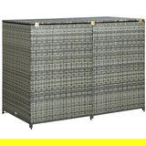  Dvojna lopa za smetnjake poli ratan antracitna 148x77x111 cm, (20958671) | Shoptok.si
