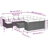  13-dijelni set vrtnih sofa od poliratana s jastucima sivi | shoptok.hr