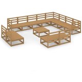  Vrtna sedežna garnitura 13-delna medeno rjava trdna borovina, (20815382) | Shoptok.si