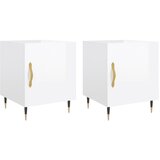 Maison Chic Dvo delni komplet Nočne omarice - Nočne mize visok sijaj bela 40x40x50cm inženirski les, (21689902) | Shoptok.si