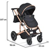 Cangaroo kolica za bebe Thira Black 2u1, 0m+ | ePonuda.com