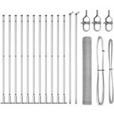 vidaXL Set ograd Set od 2 Pocinčani čelik 25 x 1 m mreža Izdržljivo | shoptok.hr