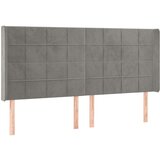  Posteljno vzglavje svetlo sivo 203x16x118/128 cm žamet, (20793696) | Shoptok.si