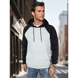DStreet Bluza męska basic z kapturem jasnoszara