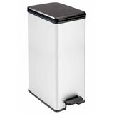 Curver Koš za smeti s stopalko Deco 40 L srebrn, (20827946) | Shoptok.si