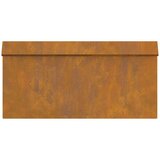 vidaXL Ograja za polže Rjav 50 x 3,5 x 25 cm Vremensko odporno jeklo | Shoptok.si