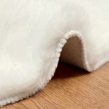  Protuklizni tepih od umjetnog zečjeg krzna OLITE Krem Ø 200 cm | shoptok.hr