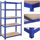 Songmics Regal GLR40Q, 5 delni, (180 x 90 x 40 cm), moder | Shoptok.si