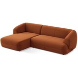 Makamii Oranžna žametna kotna sedežna garnitura (levi kot) Moana – | Shoptok.si