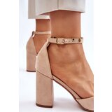 Boto Suede Heel Pumps Beige Lexie | Shoptok.si