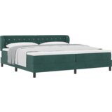 Box Spring Krevet s Madracem Tamno Zeleni 200x200 cm Baršun | shoptok.hr