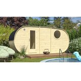 Male kuće Vanjska sauna LOVIISA 500 × 235 cm sa šindrom | shoptok.hr