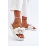 FK1 Women's Grey Sandals with Decoration on Low Platform Cedrella Cene