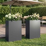  Vrtna saksija 2 kom. Antracit 50 x 30 x 75 cm Čelična vrata | shoptok.hr