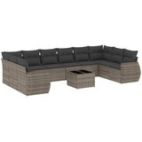  11-dijelni set vrtnih sofa od poliratana s jastucima sivi | shoptok.hr