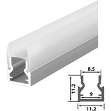  aluminijumski profil za led trake 1m, za police Cene