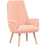 vidaXL Relaxacijska stolček Roza kodrasta volna | Shoptok.si