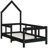  Za dječji krevet crni 70 x 140 cm od masivne borovine | shoptok.hr
