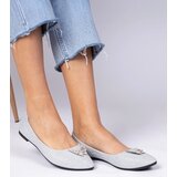 D/CEO marka niezdefiniowana Silver glitter ballet flats with butterfly Denny | ePonuda.com