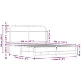  Okvir kreveta bez madraca boja hrasta sonome 150x200 cm drveni | shoptok.hr