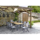 Ambia Garden STOL les evkaliptusa aluminij siva, svetlo siva, barva tikovine | Shoptok.si