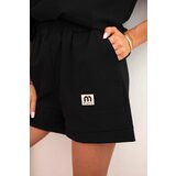 Kesi Włoski Women's punto set with short sleeves and loose shorts black | Shoptok.si