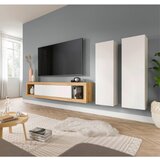 MID.YOU Dnevni Regal Tango, Barva Hrasta, Bela, 3-Delni | Shoptok.si