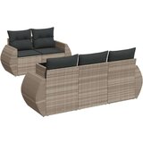 vidaXL 6-dijelni set vrtnih sofa od poliratana s jastucima svjetlosivi | shoptok.hr
