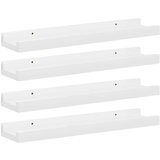  Zidne police 4 kom visoki sjaj bijele 40 x 9 x 3 cm | shoptok.hr