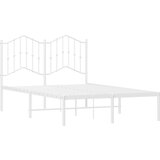  Metalni okvir za krevet s uzglavljem bijeli 120x200 cm | shoptok.hr