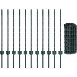 vidaXL Euro ograda Set od 2 Zelena Metal prekriven PVC-om 25 x 0.8 m | shoptok.hr