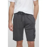 Calvin Klein Jeans Bombažne kratke hlače siva barva, J30J325137