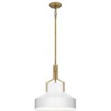  Quoizel QZ-BRECKEN-2P-AB-OPAL - Luster na štangu BRECKEN 2xE27/60W/230V zlatna/bela | Eponuda.com