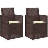  Vrtni jedilni stoli 2 pcs Rjava in krem PP, (5000285758) | Shoptok.si