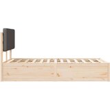  Krevetni okvir s tapiciranim uzglavljem Tamno siva 140 x 190 cm | shoptok.hr