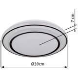 Globo Plafonjera Logan LED 24 W 1400 lm 3000 K 39 cm | shoptok.hr