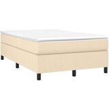  Box spring postelja z vzmetnico krem 120x200 cm blago, (20724096) | Shoptok.si