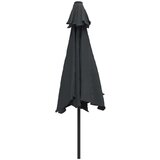 Zunanji senčnik z LED lučkami in jeklenim drogom 300 cm črn, (20692858) | Shoptok.si