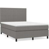  Krevet s oprugama i madracem tamnosivi 140x190 cm od tkanine | shoptok.hr
