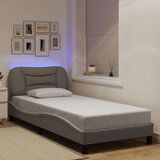  posteljni okvir z LED brez vzmetnice Taupe 80x200 cm Tkanina | Shoptok.si