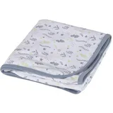 Bijela/siva pamučna deka za bebe 75x75 cm Ocean –