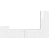  Komplet TV omaric 4 pcs Visok sijaj bela Konstruiran les - - Bela - 61.6 - 30 x 31 x 100 cm - 2025-vidaXL-Uvoz_2 | Shoptok.si