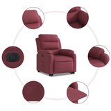 Električni naslonjač na podizanje od tkanine boja vina | shoptok.hr