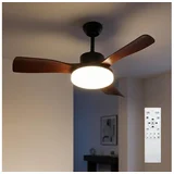 LED prigušiva plafonski ventilator LED/34W/230V 106 cm crna/braon +daljinski upravljač