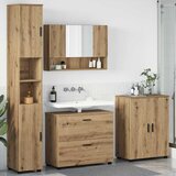 vidaXL Komplet pohištva za kopalnico s predalom 4 pcs artisan hrast | Shoptok.si