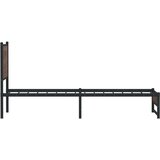 vidaXL Metalni okvir kreveta s uzglavljem smeđa boja hrasta 75x190 cm | shoptok.hr