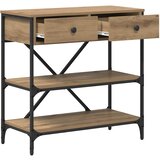 Konzolna stolica s ladicama Smeđa 75 x 34,5 x 75 cm boja drva | shoptok.hr