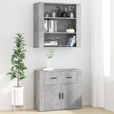  Visoka komoda siva betona od konstruiranog drva | shoptok.hr