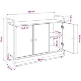  Komoda Hrast artisan 102 x 35 x 75 cm Prerađeno drvo - Hrast artisan 102 x 35 x 75 cm | shoptok.hr