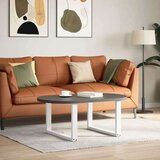  noge kavne mize v obliki črke u 2 kosa bela 70x(42-43) cm jeklo, (21828228) | Shoptok.si